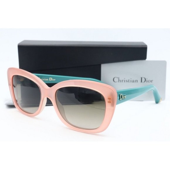 New Christian Dior Promesse 3 Pink Blue Sunglasses Gray Gradient Lenses 53mm - Picture 1 of 6